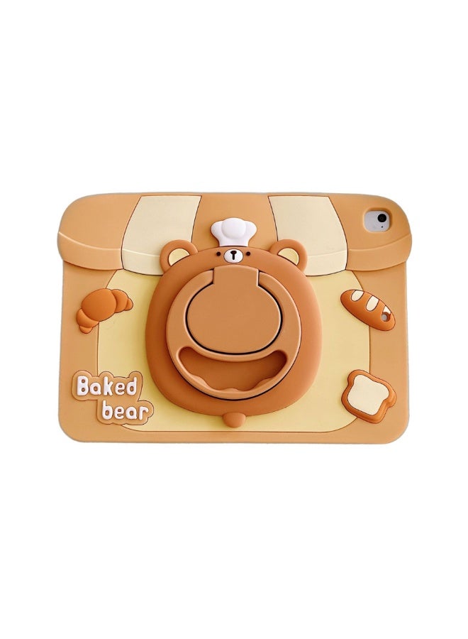 general Kids Case for iPad A16 11th Generation 11 Inch 2025, iPad 10th Generation 10.9 Inch 2022, Silicon Soft Cute Cartoon Bear with Rotating Stand for Kid Boys - Image 1