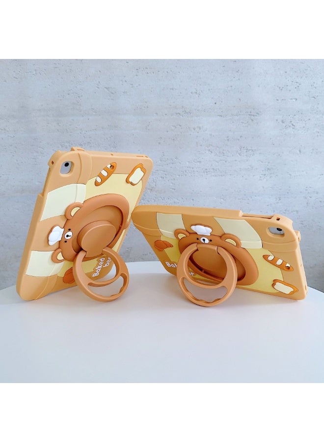 general Kids Case for iPad A16 11th Generation 11 Inch 2025, iPad 10th Generation 10.9 Inch 2022, Silicon Soft Cute Cartoon Bear with Rotating Stand for Kid Boys - Image 4