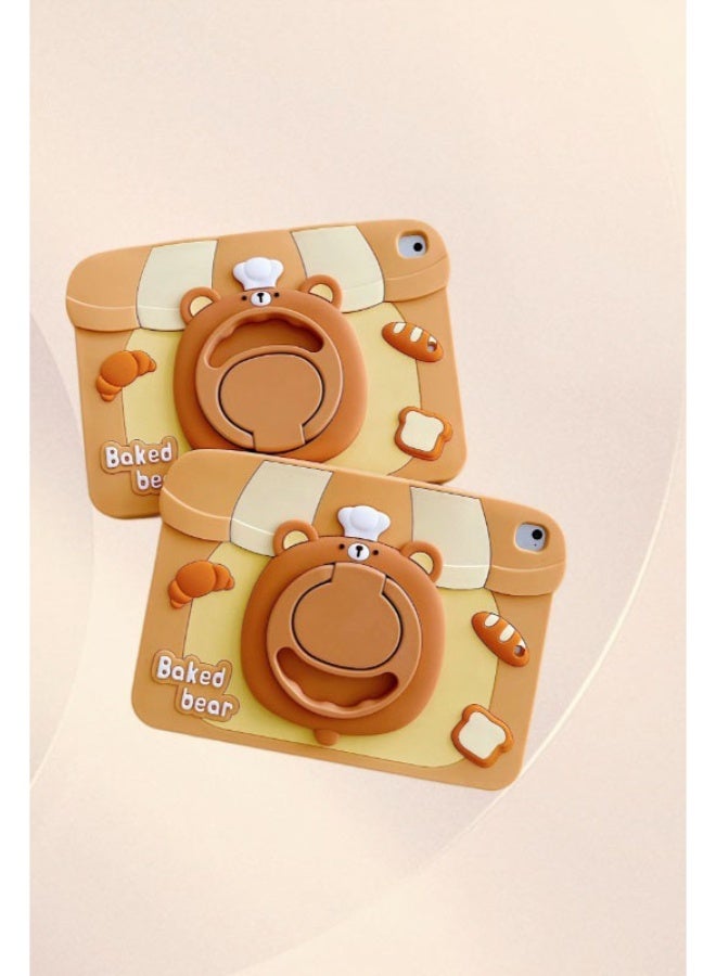 general Kids Case for iPad A16 11th Generation 11 Inch 2025, iPad 10th Generation 10.9 Inch 2022, Silicon Soft Cute Cartoon Bear with Rotating Stand for Kid Boys - Image 3
