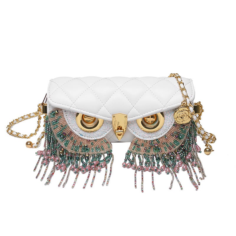 Internet Celebrant Rhombic Chain Bag Fashion Crossbody Small Bag Trendy Owl Shoulder Women'S Bag Simple Fashion - Image 1
