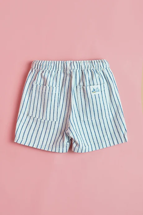 أر أند بي Striped Shorts with Drawstring Waist