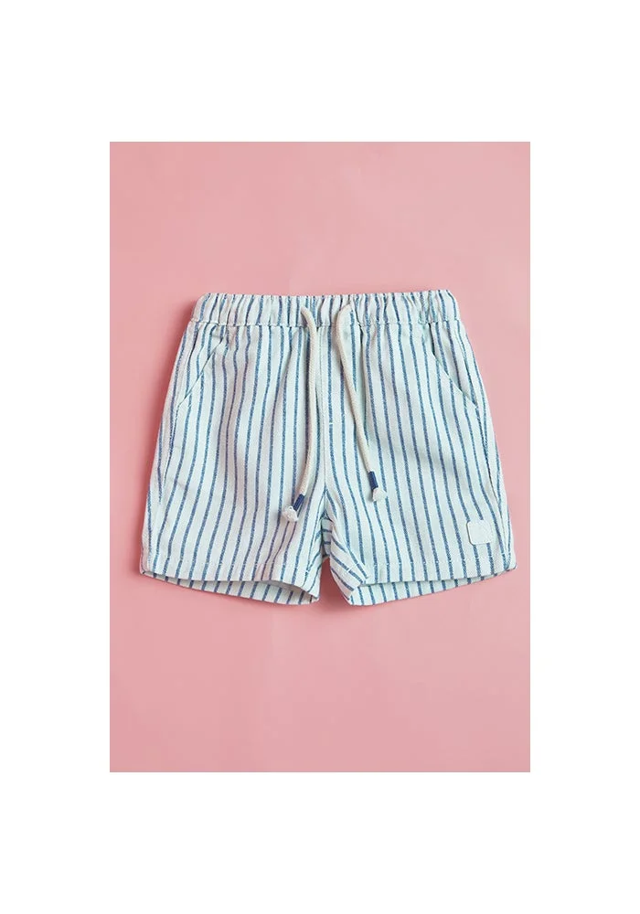 أر أند بي Striped Shorts with Drawstring Waist
