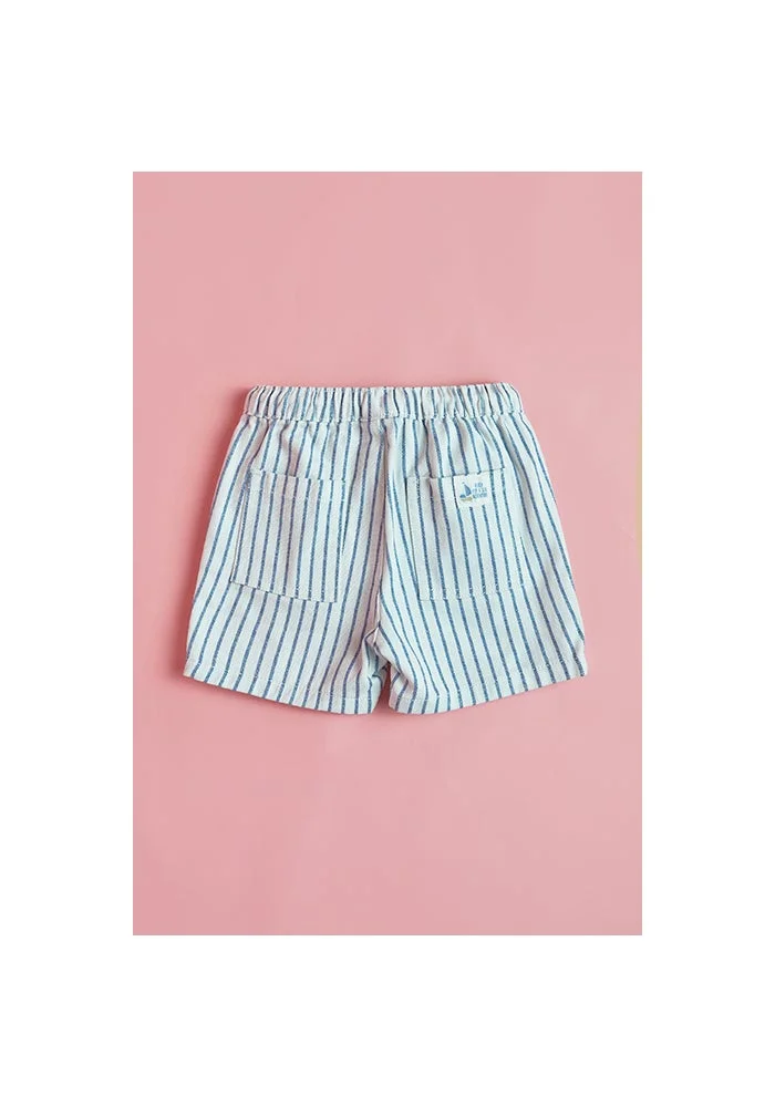 أر أند بي Striped Shorts with Drawstring Waist