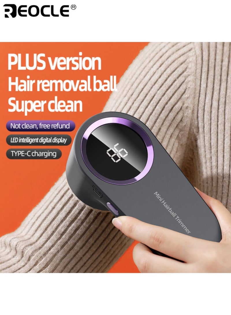 REOCLE USB Rechargeable Lint Remover with LCD Display and Type-C Charging Portable Fabric Shaver with Easy Clean Feature for Home Travel Clothes Care - Image 1