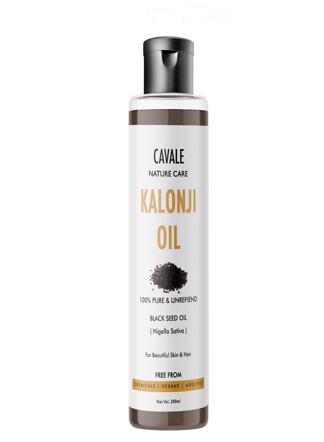 Cavale Nature Care Kalonji Oil, 100% Pure Black Seed Oil, 200ml, Chemical-Free, For Skin and Hair