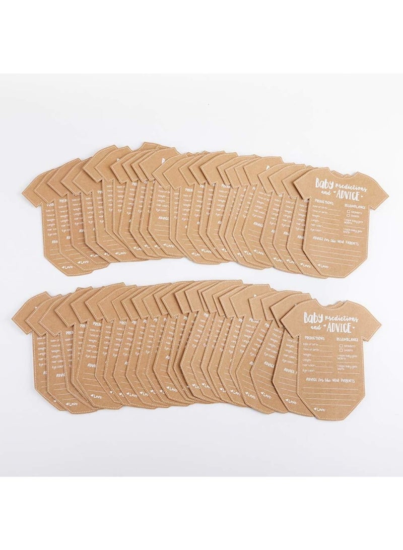 Zikra Baby Prediction Cards For Baby Shower/Advice Cards/Baby Shower Decorations, Set of 50, One Size, Kraft - Image 4