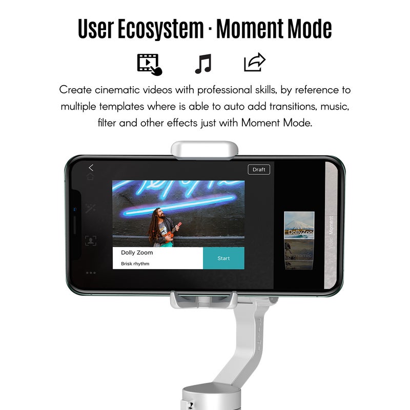 Hohem iSteady X Ultralight 3-Axis Palm Gimbal Handheld Stabilizer - Image 3