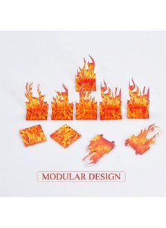 CZYY Wall of Fire Miniature (Set of 8) Spell Effects Flame Terrain for D&D, Dungeons and Dragons, Pathfinder and Other Tabletop RPG  - Image 2