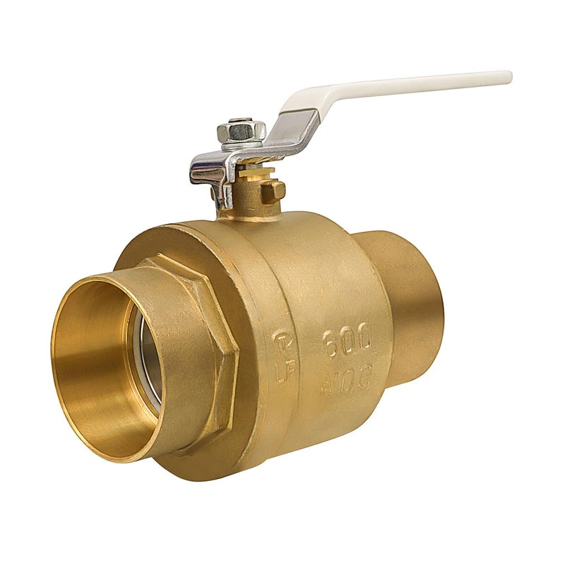 Everflow Midline Valve 832C224-NL Premium Full Port Ball Valve Brass, x 2 in. SWT - Image 1