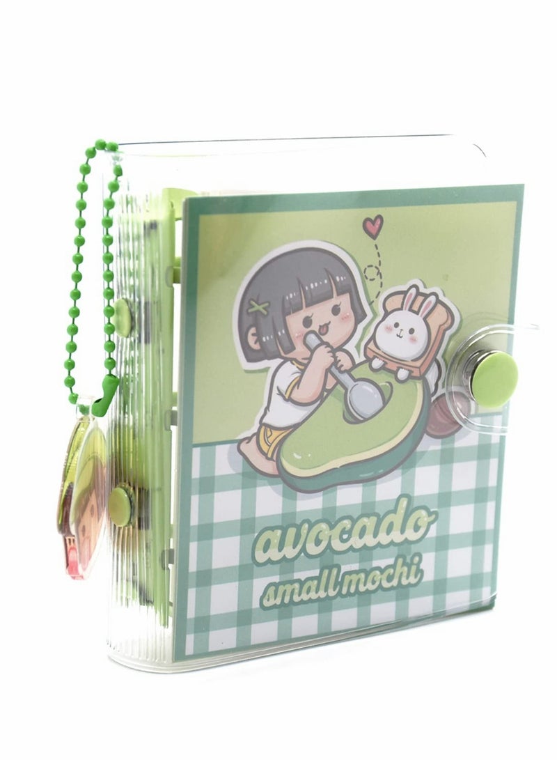 Mini Transparent Notebook with Keychain, Soft PVC Binder Cover, 3 Ring Planner Protector, Includes Inner Pages - Image 1