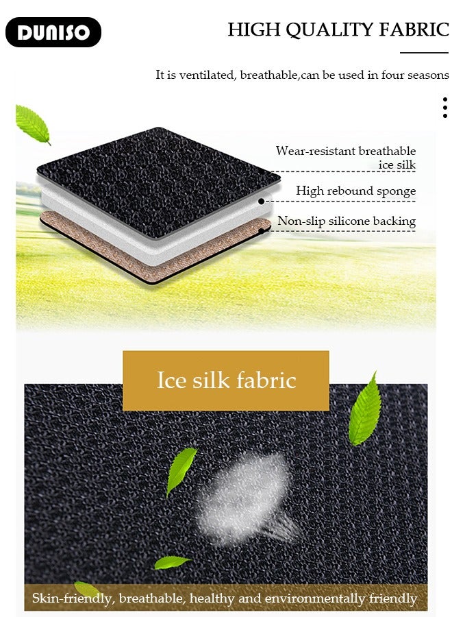 DUNISO 2pcs Auto Breathable Universal Four Seasons Front Car Seat Covers Luxury Include Front Car Seat Protector Compatible with 95% Vehicle Fit for Cars Truck SUV or Vans - Image 5