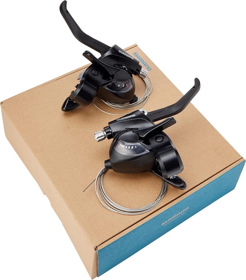 SHIMANO ST-EF41 EZ fire Plus STI Set for V-Brakes, 3x7 Speed - Image 1