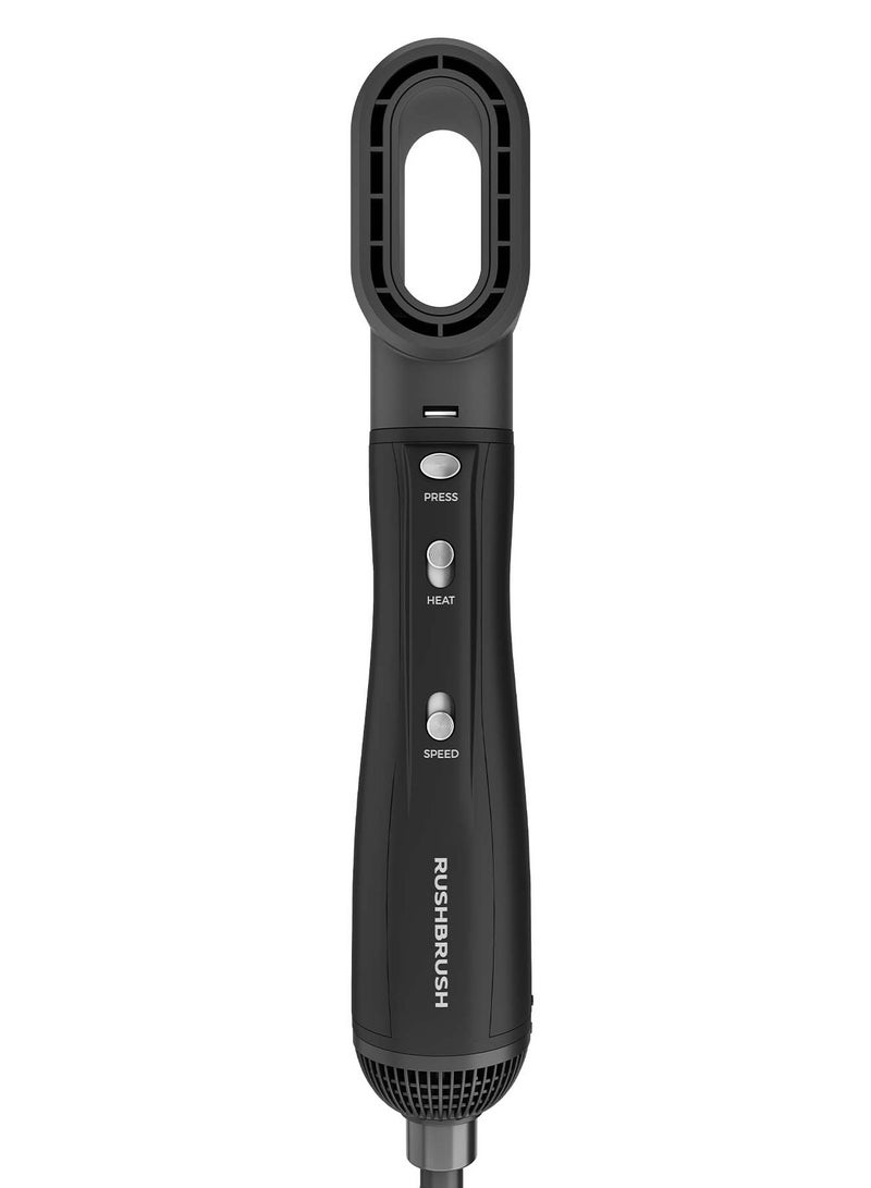 Rush Brush Plus 6 Air Styler - 5 Different Heads - 1300 Watts - 3 Heat/2Speeds - 30000 RPM - Ionic Technology - Black - Image 2