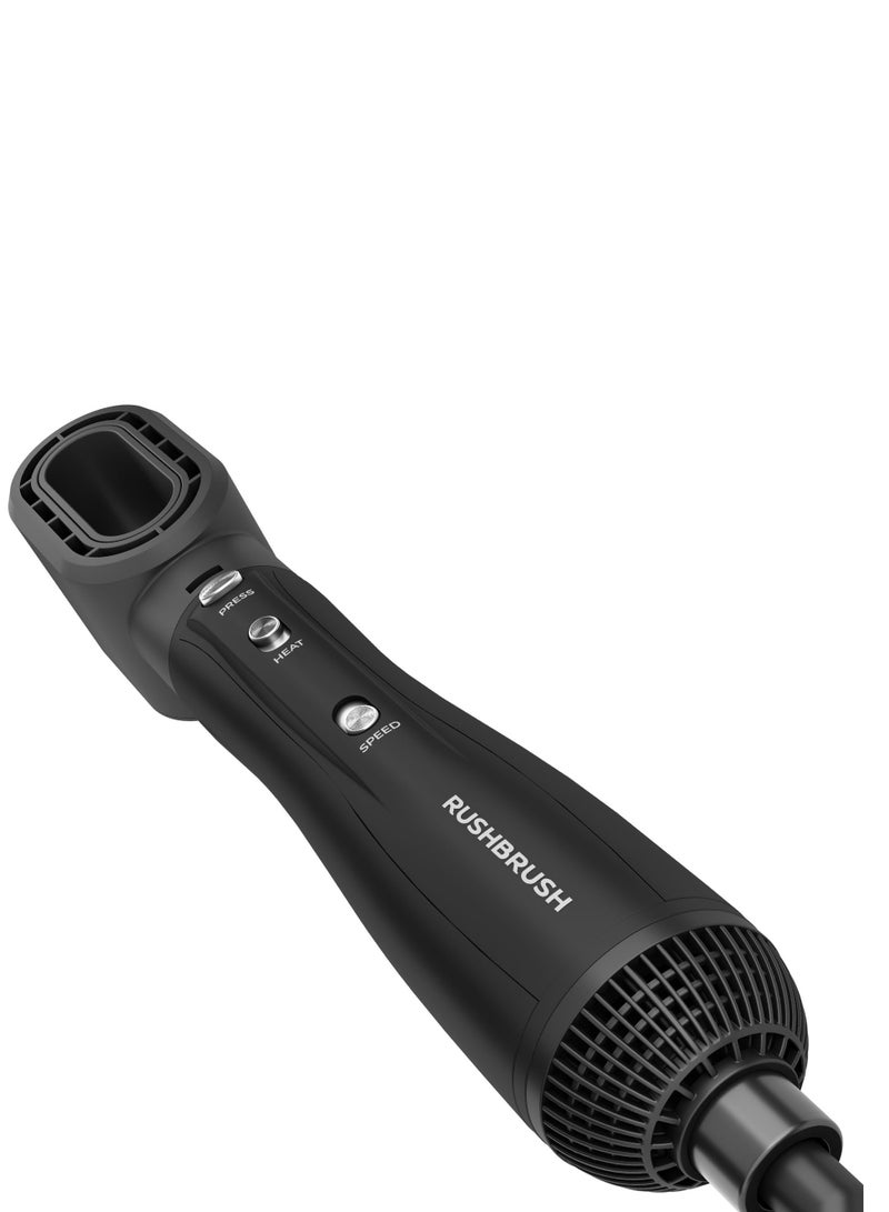 Rush Brush Plus 6 Air Styler - 5 Different Heads - 1300 Watts - 3 Heat/2Speeds - 30000 RPM - Ionic Technology - Black - Image 5