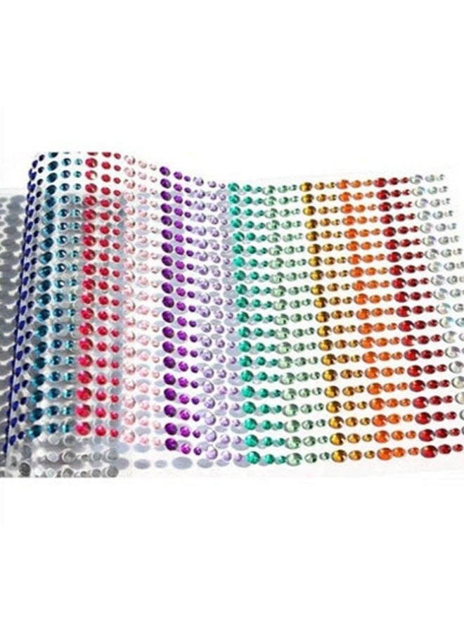 Crystals Rhinestones Kids Stickers 900PCS 15 Colors 3 Sizes Crafts Jewels Sticker Colorful Gem Diamond Makeup Face Eyes Jewels Nail Art Sticker - Image 1
