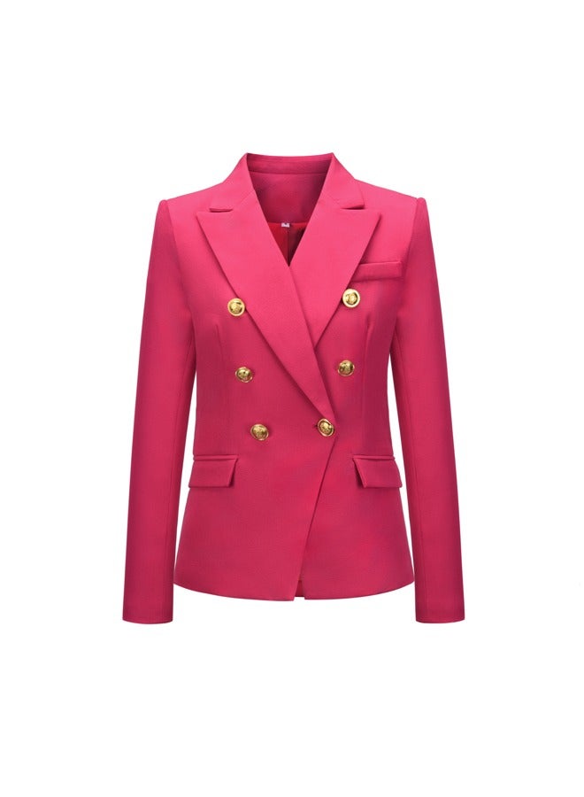 NIBEMINENT Women's Classic Short Suit Double Breasted Jacket  - Image 5