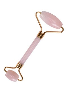 Rubik Jade Roller Facial Face, Body Eyes Neck Massager Tool Reduce Wrinkles Aging Original Natural Jade Stone Pink  - Image 1