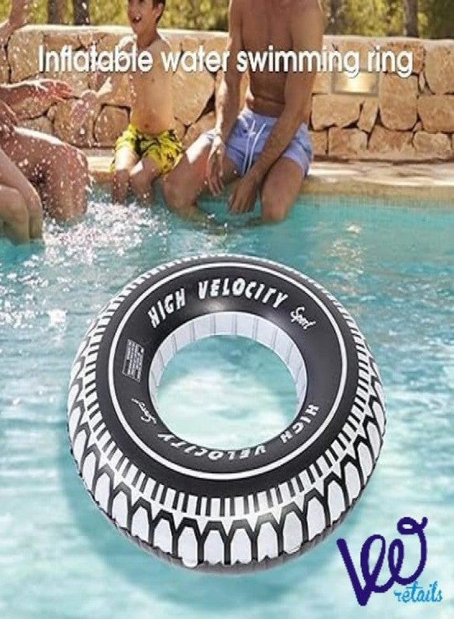 VWretails Inflatable Tyre Tube and Swim Ring for Swimming and Floating for Kids Babies On Water of Pool and Beach Fun and Learning of Swim for Toddlers. (Large 80 CM) - Image 4