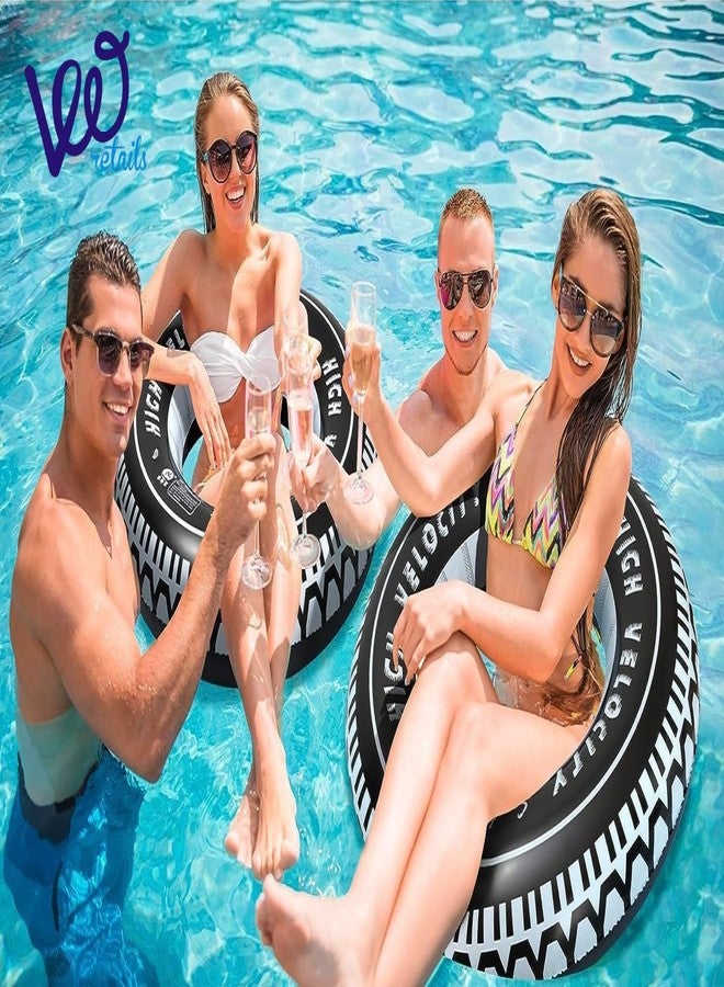VWretails Inflatable Tyre Tube and Swim Ring for Swimming and Floating for Kids Babies On Water of Pool and Beach Fun and Learning of Swim for Toddlers. (Large 80 CM) - Image 3