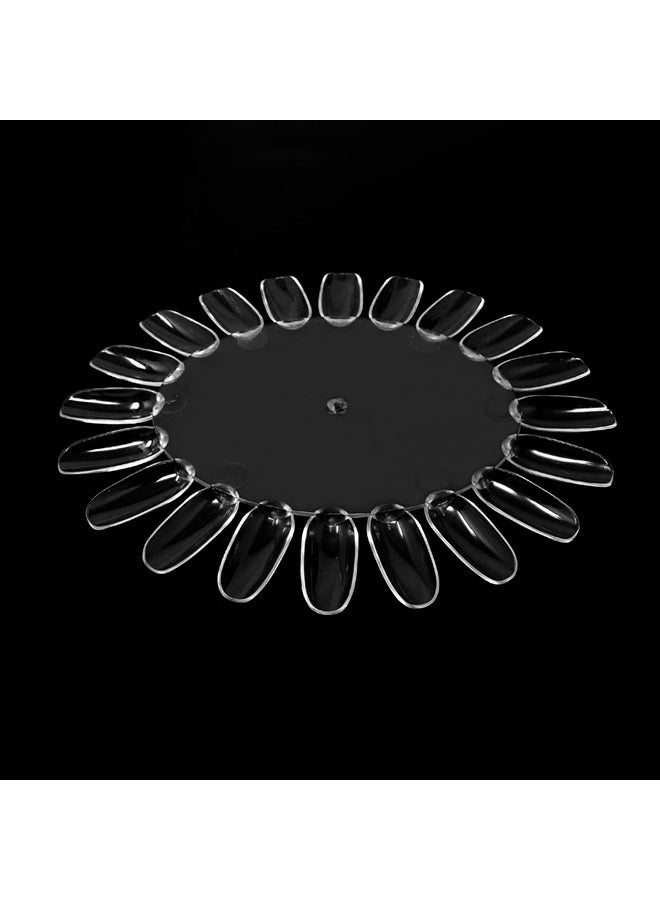 Worutuk 20Pcs False Nail Swatches Wheels Nail Wheel Art Plastic Nail Polish Display Wheel for Manicure Swatches for Nail Polish Color Show Nail (clear 20 Tips) - Image 4