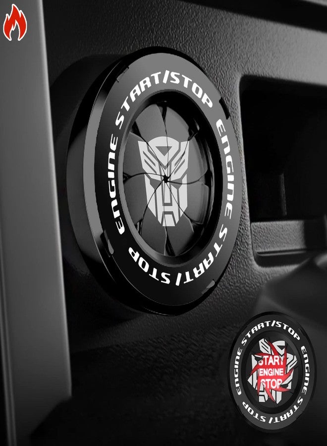 Tybasthe Rotary Start Button Cover, Transformers Car Accessories, Engine Start Stop Button Cover, Autobots Car Stickers, Interior Decor, Inter Cover - Image 1