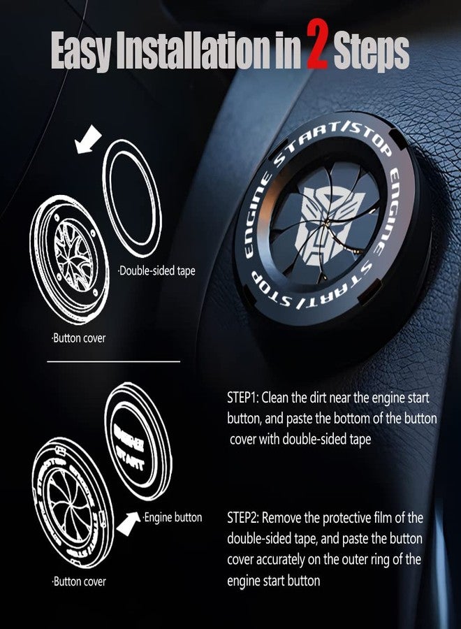 Tybasthe Rotary Start Button Cover, Transformers Car Accessories, Engine Start Stop Button Cover, Autobots Car Stickers, Interior Decor, Inter Cover - Image 5