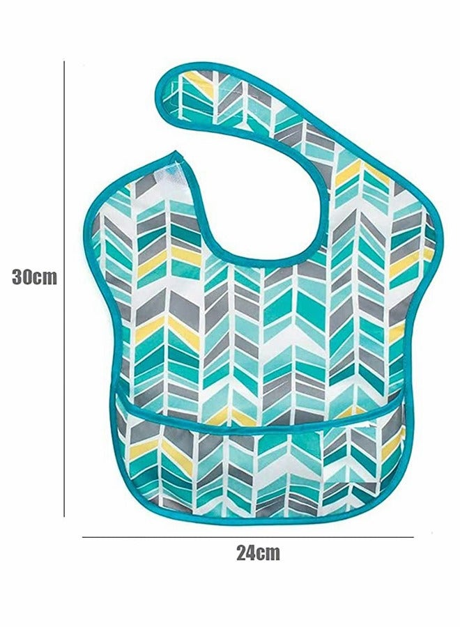 Excefore 4 Pack Baby Bibs Unisex Waterproof Bib, Washable Feeding Bibs, Weaning Bibs, Absorbent Drooling Bibs, for Boys Girls Toddle Infant 6-24 Months, Stain and Odor Resistant - Image 5