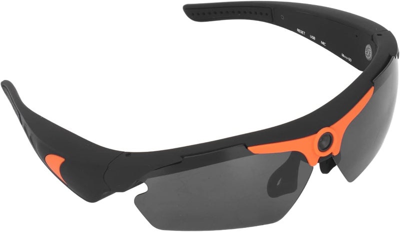 cheekyglo Sports Camera Glasses HD1080P Record Great Moments Support 256G Camera Sunglasses for Hiking OrangeOrange - Image 1