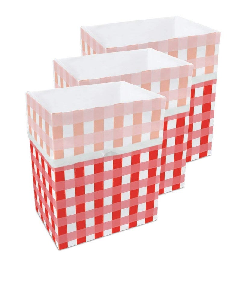 Clean Cubes 13 Gallon Disposable Trash Cans (3-Pack). Reusable Garbage and Recycling Bins for Parties, Events, and More (Picnic - 17" Height x 13.5" Width x 10" Depth) - Image 1