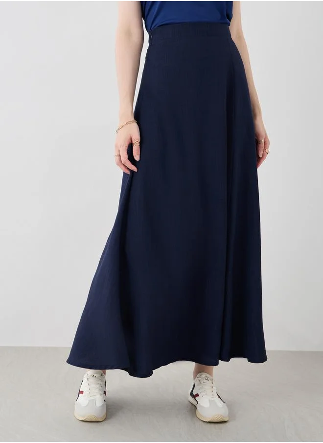 Take Two Take Two Solid A-Line Maxi Skirts