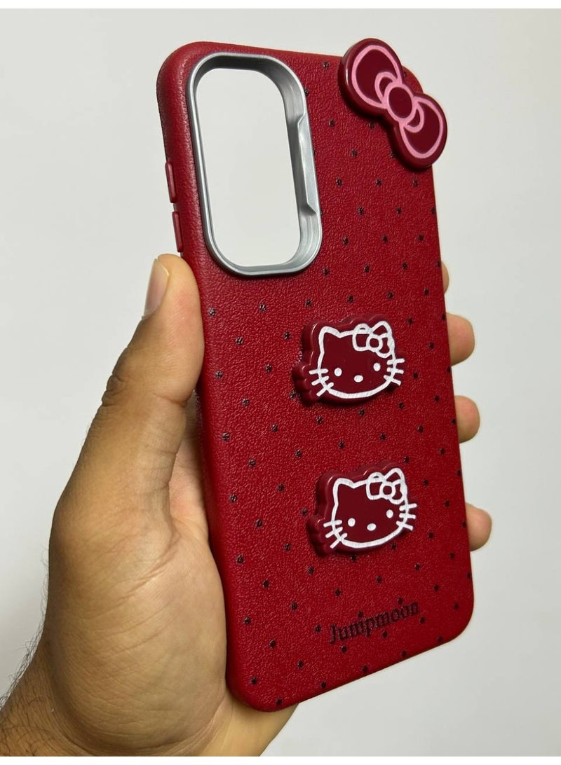Jumpmoon Dotted Kitty Bow Back Case Compatible with Samsung A15 - Image 2