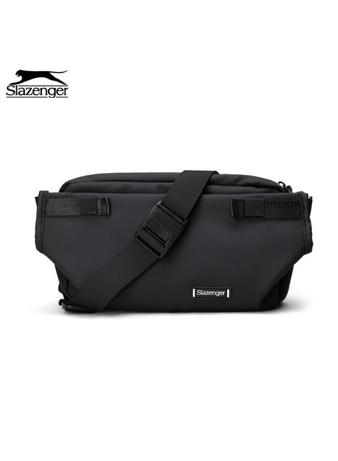 سلازنجر Slazenger حقيبة كروس بودي، حقيبة كتف رياضية عادية للجنسين، حقيبة صدر كبيرة السعة، حقيبة خصر، حقيبة هواتف للدراجات، حقيبة ظهر وظيفية للمتنقلين - Image 1