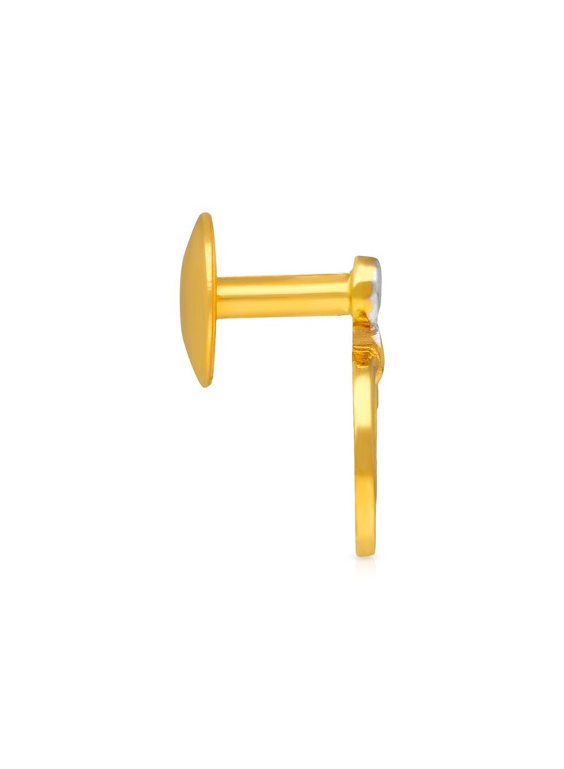Malabar Gold and Diamonds 22 Karat 916 Purity Studs Style Screw Back Earring for Girls ERDZL53449 - Image 2