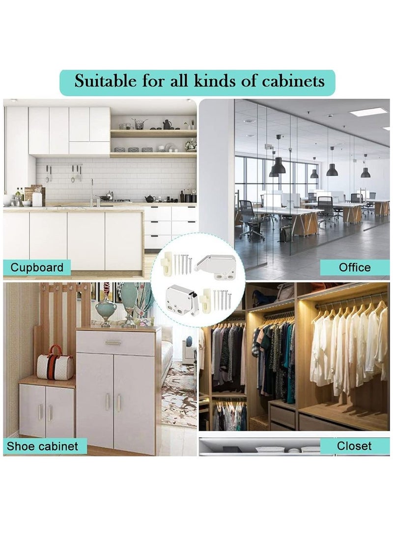 Y&D - Mini Latch Automatic Spring Catch, Touch Catch Lock Push Open with for Kitchen Cabinet Cupboard Wardrobe Door(2 Pcs ) - Image 1