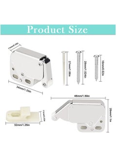 Y&D Mini Latch Automatic Spring Catch, Touch Catch Lock Push Open with for Kitchen Cabinet Cupboard Wardrobe Door(2 Pcs )  - Image 5