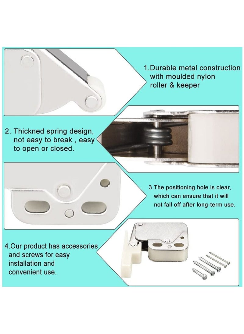 Y&D - Mini Latch Automatic Spring Catch, Touch Catch Lock Push Open with for Kitchen Cabinet Cupboard Wardrobe Door(2 Pcs ) - Image 1