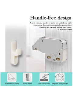 Y&D Mini Latch Automatic Spring Catch, Touch Catch Lock Push Open with for Kitchen Cabinet Cupboard Wardrobe Door(2 Pcs )  - Image 3