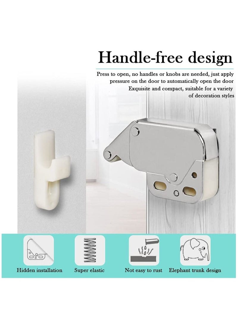 Y&D - Mini Latch Automatic Spring Catch, Touch Catch Lock Push Open with for Kitchen Cabinet Cupboard Wardrobe Door(2 Pcs ) - Image 1