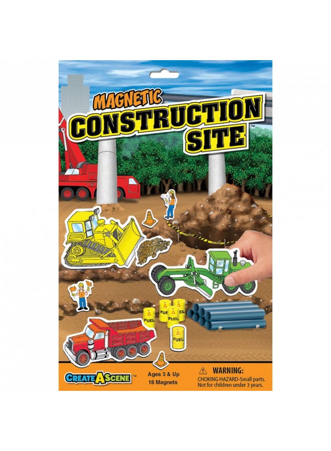PlayMonster Create-A-Scene Magnetic Playset - Construction Site Multi Color, Large - Image 1