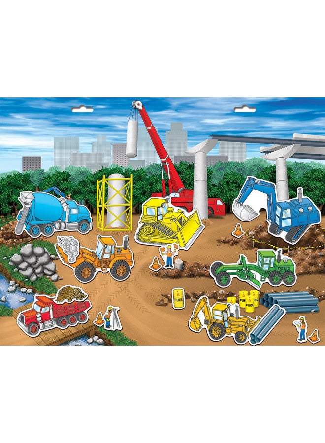 PlayMonster Create-A-Scene Magnetic Playset - Construction Site Multi Color, Large - Image 3