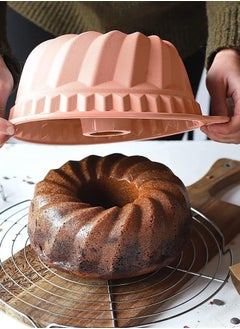BLACKSTONE Silicon Fluted Tube Cake Pan, Non-Stick Bundt Pan for Baking, Heat Resistant & Dishwasher Safe 25x10.5cm  - Image 2