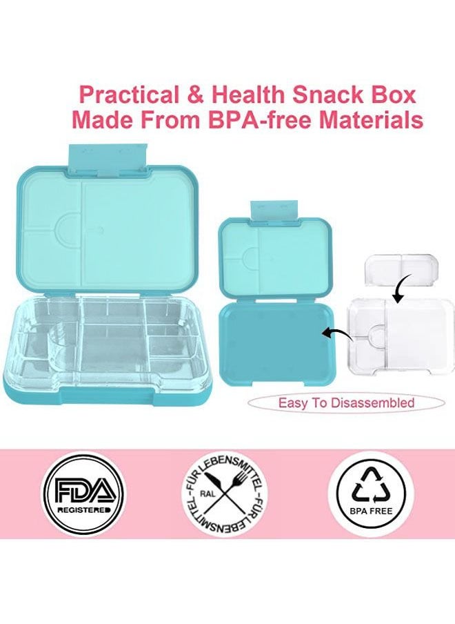 Arabest Bento Lunch Box for Kids, 6 Compartments Ideal Portion Sizes Leak-Proof Bento box for Kids  - Image 5