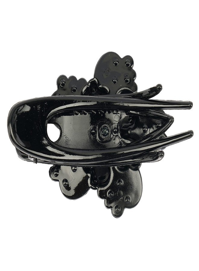 ZEMANIA مشابك شعر مرصعة بأحجار الراين من زيمانيا، دبابيس شعر على شكل زهور، مشابك شعر مزخرفة، مشط شعر لامع مرصع بالكريستال، مشبك شعر غير قابل للانزلاق للنساء والفتيات ذوات الشعر الكثيف والطويل (مجموعة من قطعتين) - Image 4