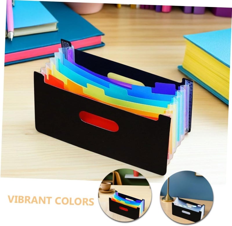 2pcs Mini Accordion Folder Organizer 7-Layer Document File Organizer and Bill Receipt Holder for Office and Home, Plastic Expanding File Wallet for Tax, Vouchers, and Cash Storage - Image 3