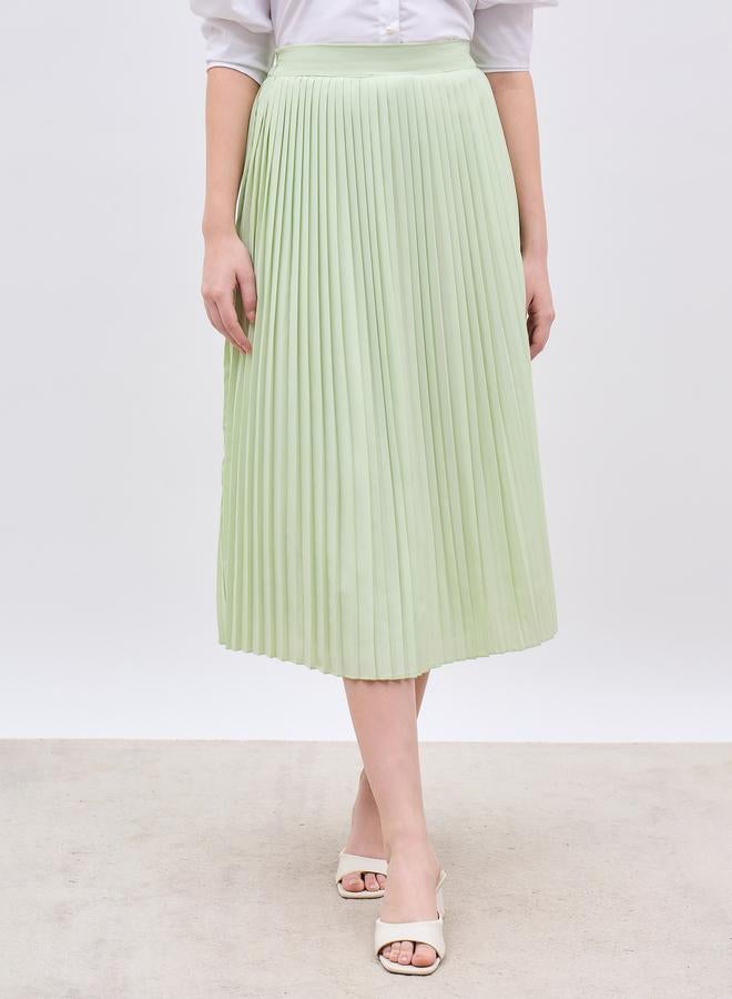 Styli Styli Pleated A-Line Midi Skirt  - Image 2