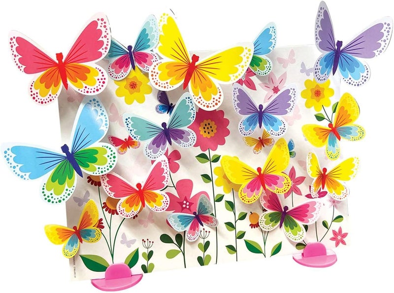 4m KidzMaker 3D Glow Butterfly Canvas, Create Your Own Light Up Butterfly Artwork, Arts and Crafts Kit for Boys and Girls Ages 5+ - Image 3