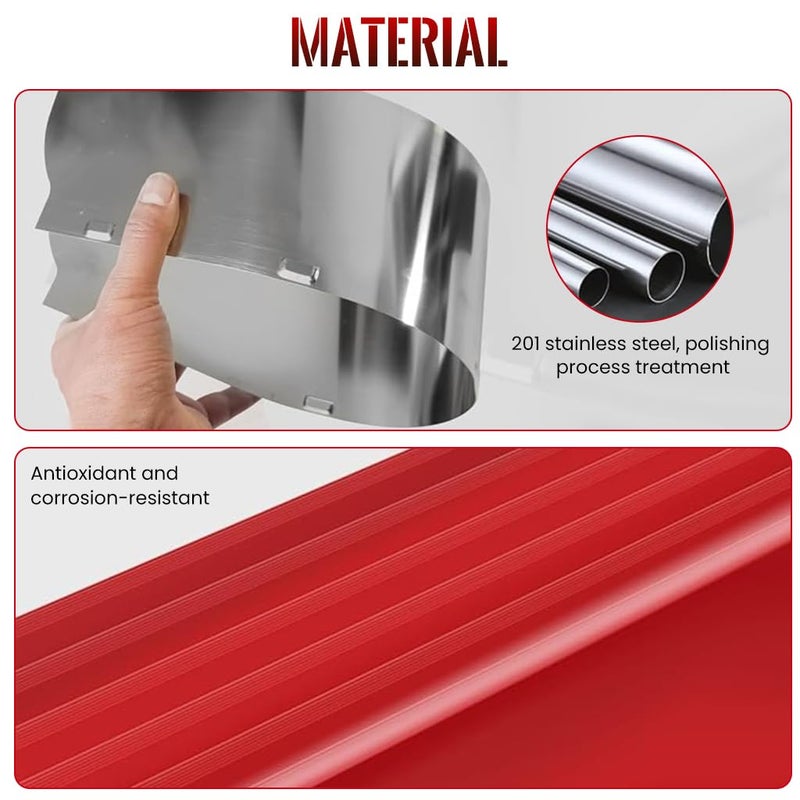 Serplex ® 23.62 بوصة / 60 سم شفرة التنعيم، مجرفة الفولاذ المقاوم للصدأ شفرة التنعيم ملعقة تنعيم الجدران مجرفة التلبيس لأداة البناء لتزيين الجدران في منطقة العمل الكبيرة - Image 3