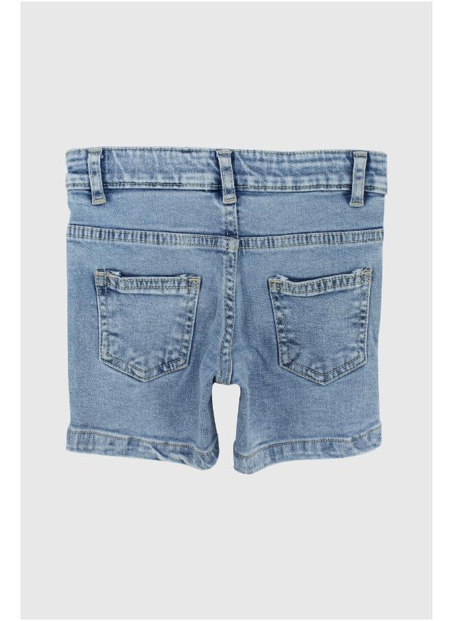 playmore Ripped Light Blue Jean Shorts  - Image 2