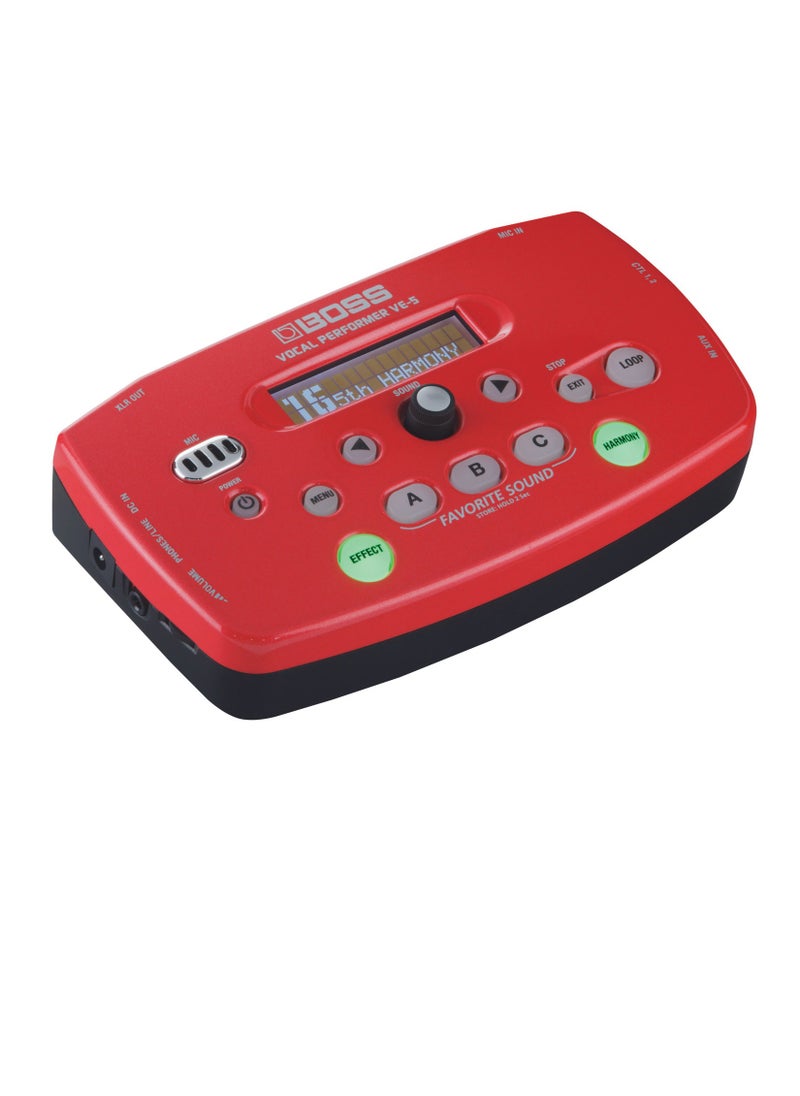 BOSS BOSS VE-5 Vocal Performer - Compact Vocal Processor (RED)  - Image 2