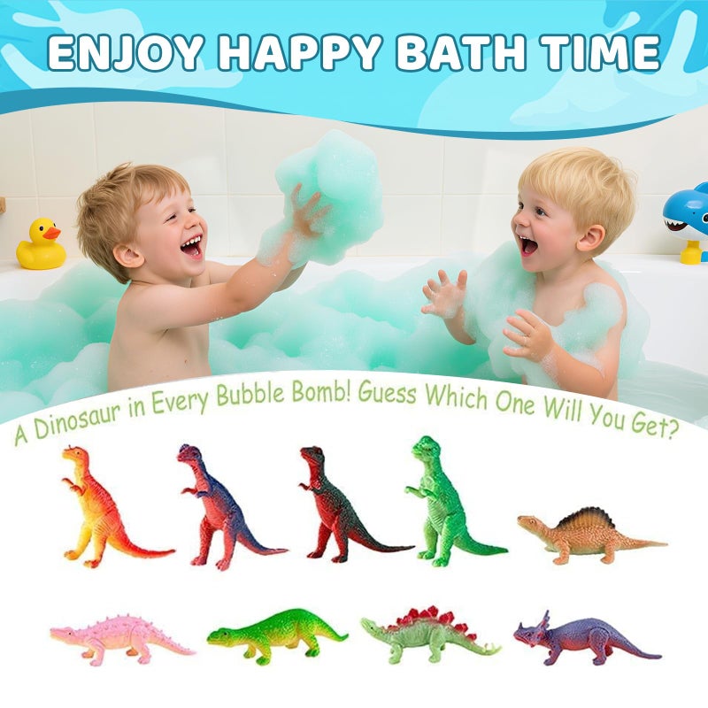 STARYAR Easter Bath Bombs for Kids with Surprise Dinosaur Toys Inside, Easter Basket Stuffers, XXXL Dinosaur Bath Bombs Gift Set, Easter Gifts for Kids, Dino Easter Eggs Filled Toys for Boys 3 4 5 6 7 - Image 5